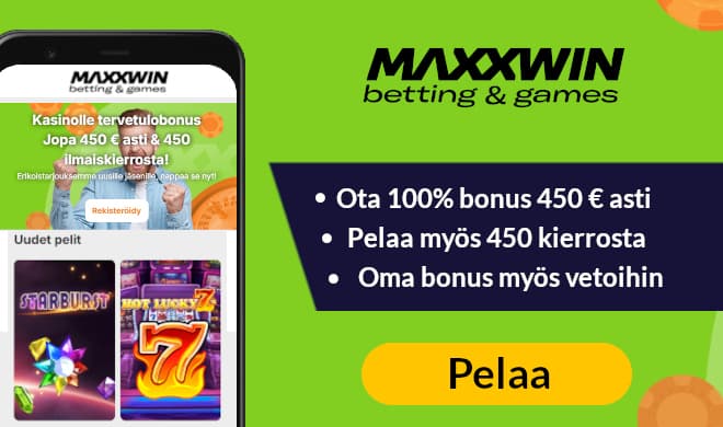 Maxxwin Casino tarjoaa hyvät bonukset kasinolle ja vedonlyöntiin.