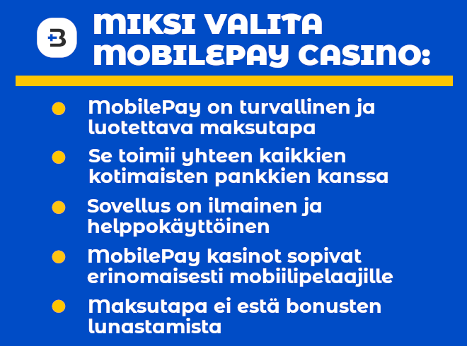 5 hyvää syytä valita MobilePay casino.