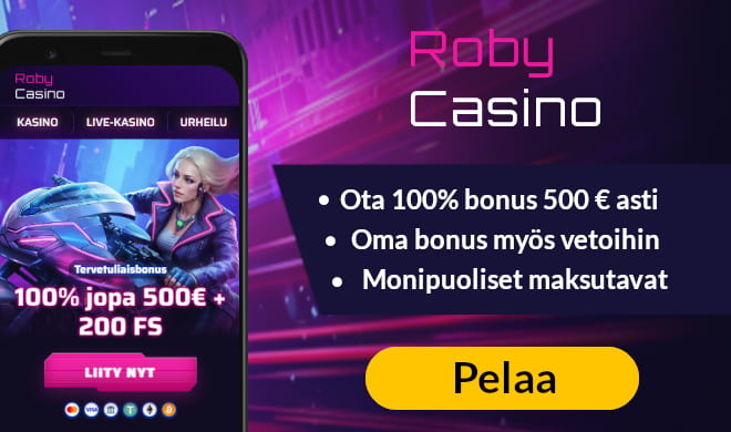 Lue Roby Casino arvostelu ja lunasta tervetulobonus.