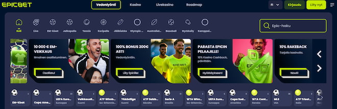 Epicbet vedonlyönti.