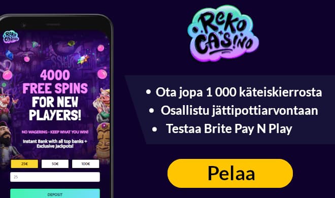 Lue Reko Casino kokemuksia ja pistä pelit käyntiin ilmaiskierroksilla ilman kierrätystä.