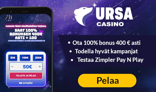 Lue Ursa Casino arvostelu ja pelaa pikana ilman rekisteröitymistä.