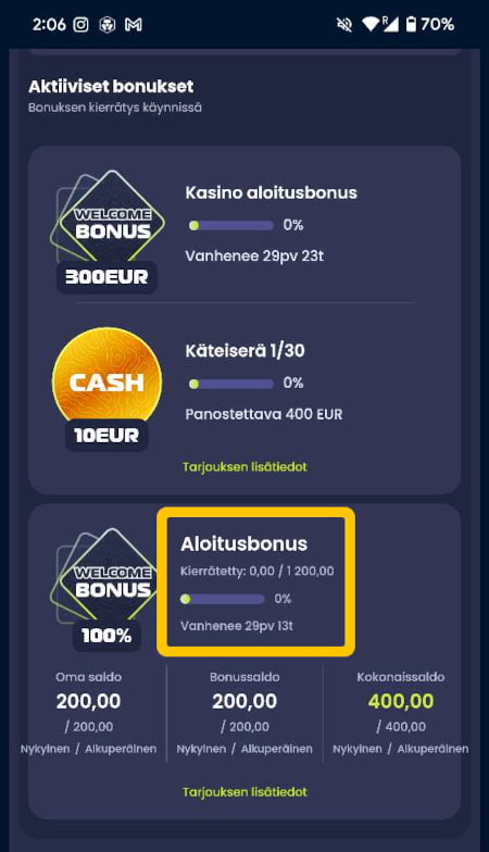 Epicbet vedonlyöntibonus näyttää kierrätyksen editystymisen selkeästi.