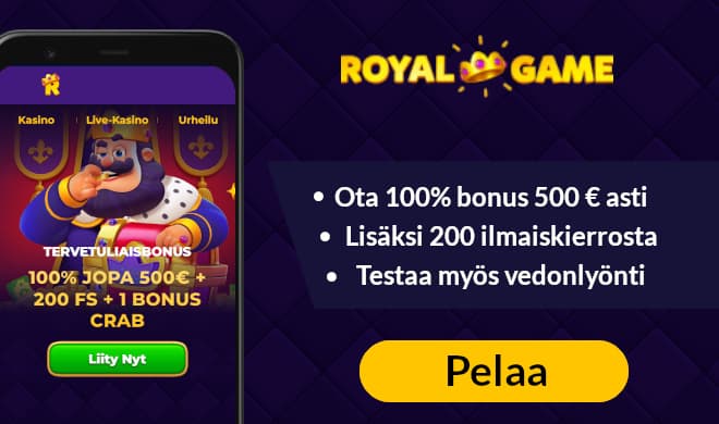 Lue RoyalGame Casino arvostelu ja pelaa bonuksilla.