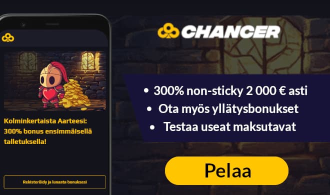 Lue Chancer Casino arvostelu ja lunasta uuden pelaajan bonus.