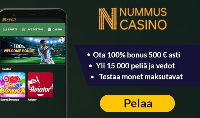 Lue Nummus arvostelu ja lunasta uuden pelaajan bonus.