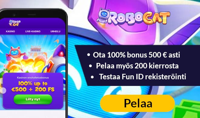 Lue Robo Cat Casino arvostelu ja lunasta uuden pelaajan bonus.