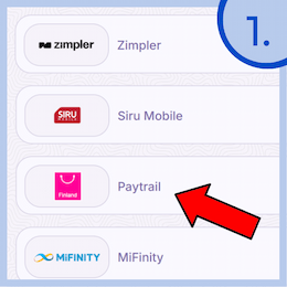 Siirry maksutapoihin ja valitse Paytrail.
