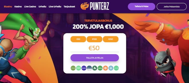 Hankia Punterz Casino kokemuksia ilman tiliä pikana.