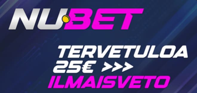 Nubetin tervetuliaisbonus ilmaisveto.