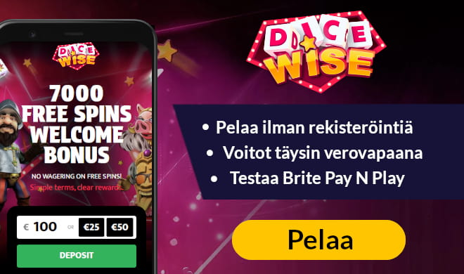 Lue DiceWise Casino arvostelu ja pelaa pikana.