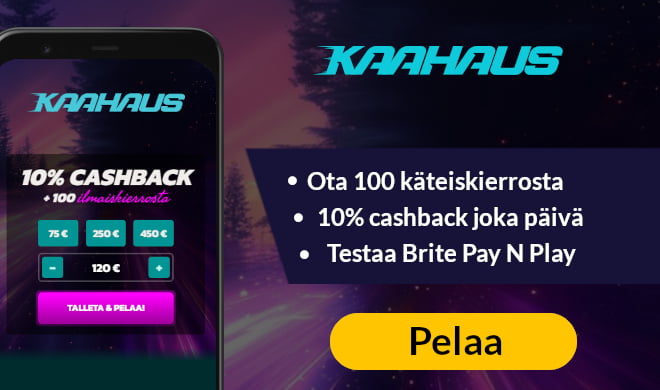 Lue Kaahaus Casino arvostelu ja ota käteiskierrokset.