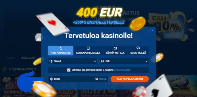 Lunasta MostbetCasino bonus ja syötä bonuskoodi.